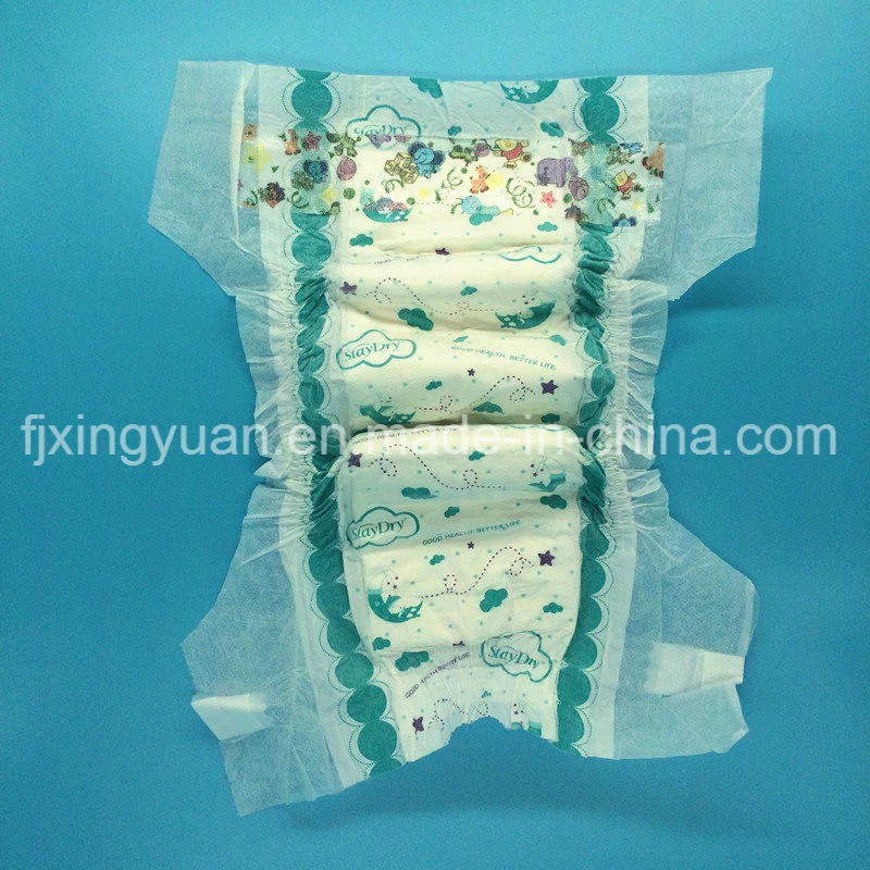 Disposable Baby Diaper with Printed Cloth-Like Backsheet