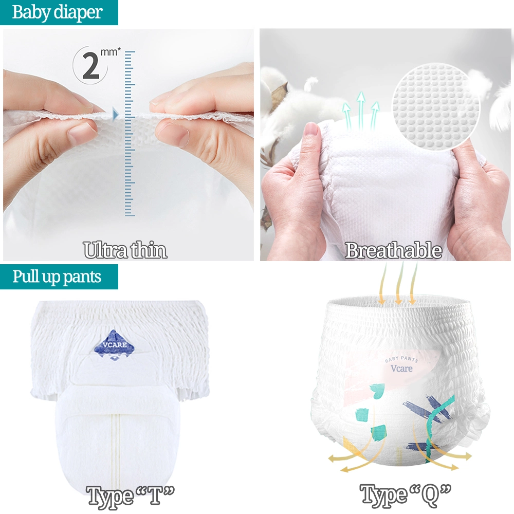 Japanese Sap Cloth-Like Touch Breathable Pull up Baby Diapers Pants Baby Products Grade a Diapers Baby