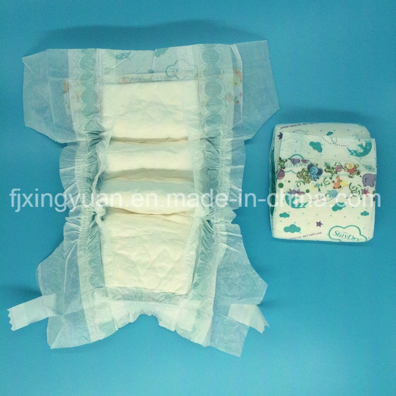 Disposable Baby Diaper with Printed Cloth-Like Backsheet