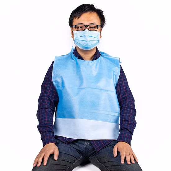 使い捨て紙製大人用よだれかけ ネクタイ付き